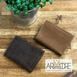 MEN Rugged Hide RH-8195 Sid - Tri Fold Hunter Leather Wallet