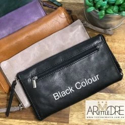 Little Armoire Washed Leather Double Sided Glasses Case With Extra Rear Zipped Pocket LA-6238 WOMEN