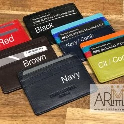 Oran Leather Craig SAF-7202 RFID Protected Leather Card Holder With Window WOMEN