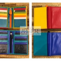 WOMEN Oran Leather RW-02 Zip Mini Leather Card Holder Wallet