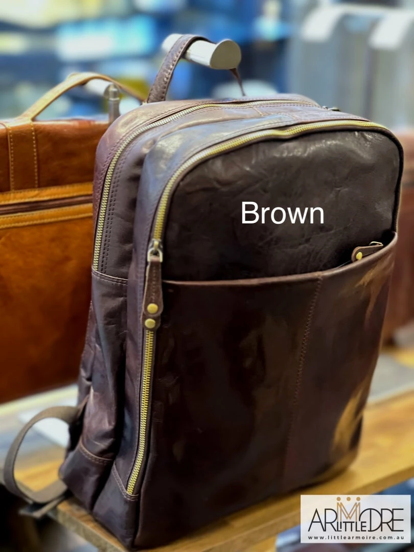 Outlet 😀 Rugged Hide Fox RH-235 Unisex Leather Laptop / Travel 🎒 Backpack 👩 WOMEN 🎁 18 Rugged Hide Fox RH-235 Unisex Leather Laptop / Travel Backpack WOMEN