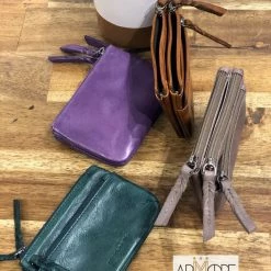 Little Armoire 3 Zipped Soft Leather Coin Purse / Card Holder Pouch MP-98 WOMEN