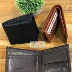 Rugged Hide Jesse RH-128 Jesse Men's Leather Wallet With Coin