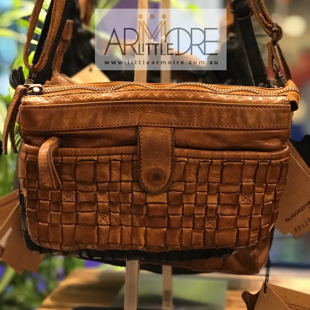 New 🛒 WOMEN Rugged Hide RH-32663 Sadie Ladies Woven Sling Bag And Clutch 🛒 11 WOMEN Rugged Hide RH-32663 Sadie Ladies Woven Sling Bag And Clutch