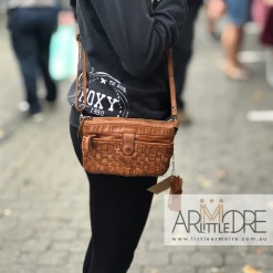 WOMEN Rugged Hide RH-32663 Sadie Ladies Woven Sling Bag And Clutch