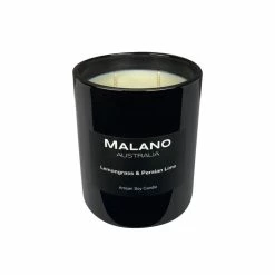 Malano - Made In Tasmania Malano Soy Candle - Lemongrass & Persian Lime