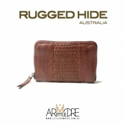 Brand new ⭐ Rugged Hide Pearl RH-2217 Ladies Medium Size Zip Around Lattice Weave Design Wallet 👩 WOMEN 🎁 18 Rugged Hide Pearl RH-2217 Ladies Medium Size Zip Around Lattice Weave Design Wallet WOMEN