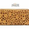 SALE Rugged Hide Jade RH-2526 Studs & Laser Cut Cheese Design Zip Around Wallet