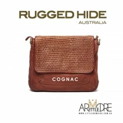 Rugged Hide Susie RH-2205 Ladies Flap Cross Body Bag With Lattice Weave Detail