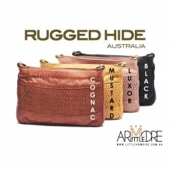 WOMEN Rugged Hide Amina RH-2215 Leather Crossbody Bag With Lattice Weave Design