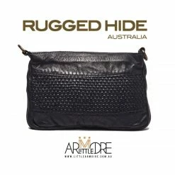 WOMEN Rugged Hide Amina RH-2215 Leather Crossbody Bag With Lattice Weave Design