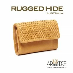 WOMEN Rugged Hide Mira RH-2216 Ladies Medium Size Lattice Weave Design Wallet