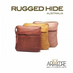 Rugged Hide Teagan RH-2225 Small Cross Body Bag With Lattice Weave Detail