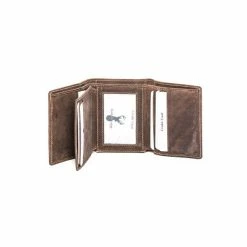MEN Rugged Hide RH-8195 Sid - Tri Fold Hunter Leather Wallet